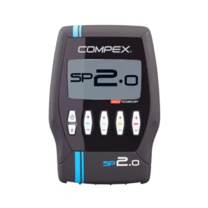 Compex Sport 2.0 EMS lihasstimulaator – juhtmega neljakanaliline seade valgel taustal