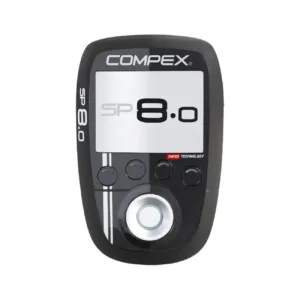 Compex Sport 8.0 juhtmevaba EMS lihasstimulaator – kaugjuhtimispult valgel taustal