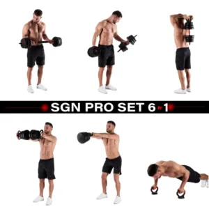 6 osaline treeningkomplekt 30 kg – SGN130 PRO HMS15