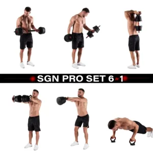 6 osaline treeningkomplekt 40 kg – SGN140 PRO HMS11