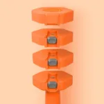 HL03 reguleeritavad hantlid oranž 2 × 2,5 kg HMS9