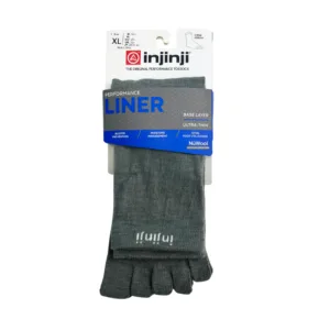 Injinji LINER õhukesed kõrged varvassokid merinovillaga, hall
