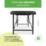 Kokkupandav massaažilaud Rico 60 cm Comfy Base K515 must (3)
