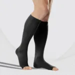 Meditsiinilised elastsed kompressioonpõlvikud avatud varbaosaga, pehmed