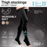 Meditsiinilised elastsed kompressioonsukad avatud varbaosaga, pehmed 18 21mmHg2