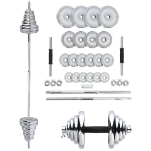 Metal chrome-plated barbell and dumbbell set 50KG HMS STC501