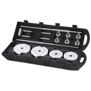 Metal chrome-plated barbell and dumbbell set 50KG HMS STC504