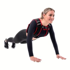 Pure2Improve raskusvest 10 kg, mustpunane Neopreen (1)