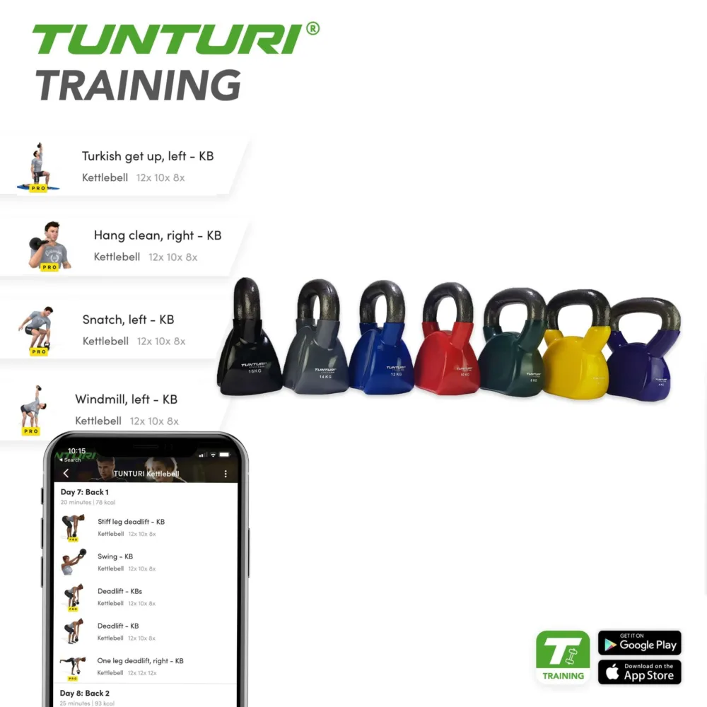 Sangpomm TUNTURI Vinyl Kettlebell (9)