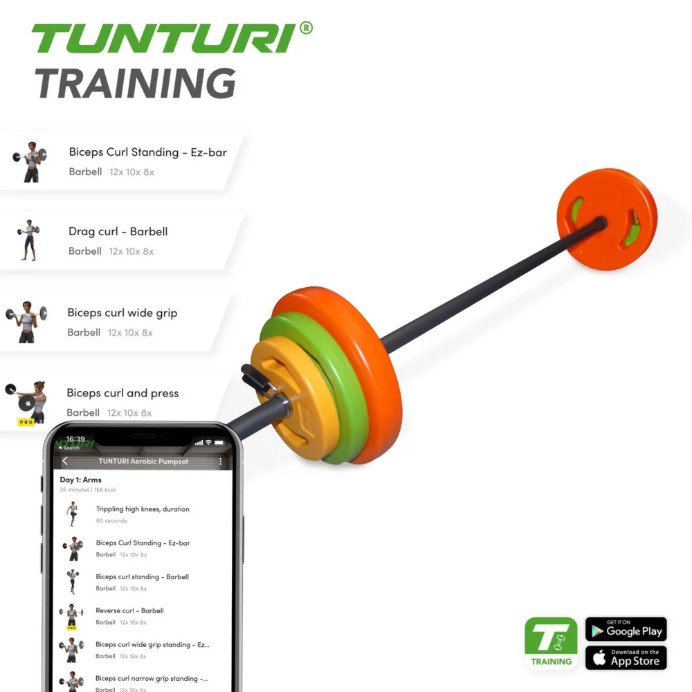Tunturi Aerobic Pump 20 kg tõstekangikomplekt5