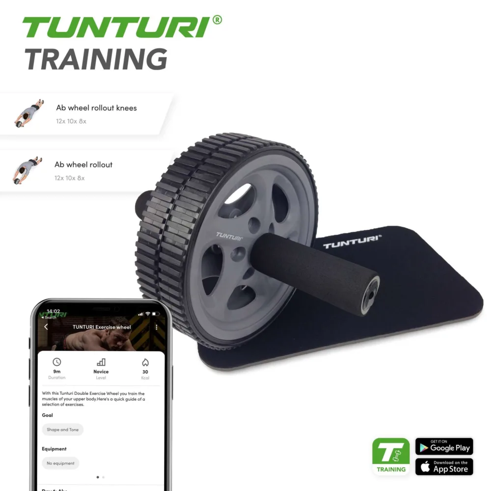 Tunturi Exercise Wheel Deluxe Treeningratas2