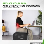 Võimlemispall TUNTURI Gymball 90cm, Anti Burst, Must7