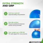 Võimlemispall TUNTURI Gymball 90cm, Anti Burst, Sinine3