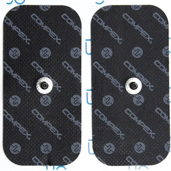 Compex Large 1 Snap Electrodes 50x100mm (2) Black elektroodid 2 Compex Large 1 Snap Electrodes 50x100mm (2) Black elektroodid 2