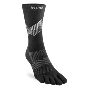 Injinji RUN õhukesed kõrged varvassokid coolmax must (2)