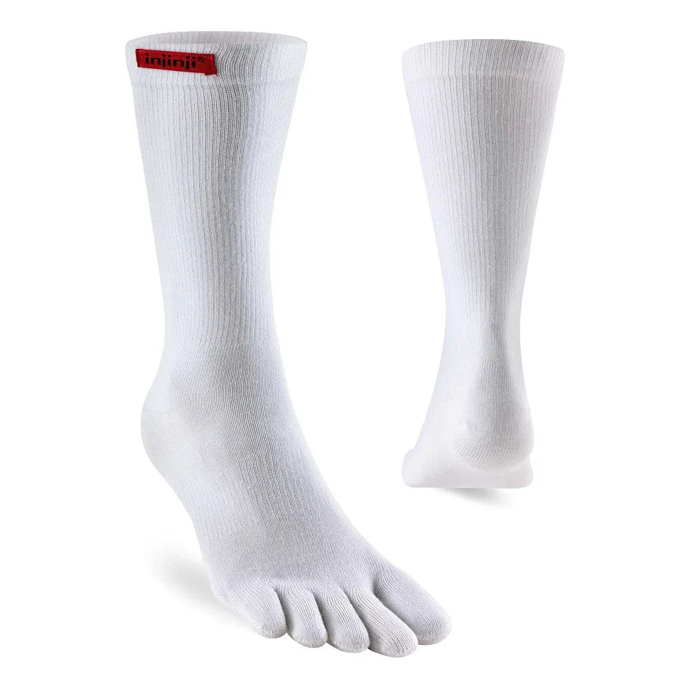 Injinji SPORT Keskmise paksusega kõrged varvassokid coolmax VALGE Injinji SPORT Keskmise paksusega kõrged varvassokid coolmax VALGE