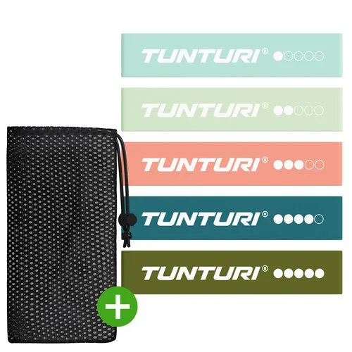 Tunturi väikeste treeningkummide komplekt 5tk4 Tunturi väikeste treeningkummide komplekt 5tk4