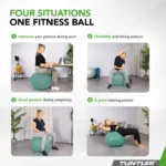 Võimlemispall 65cm, Petrol, pumbaga Tunturi1