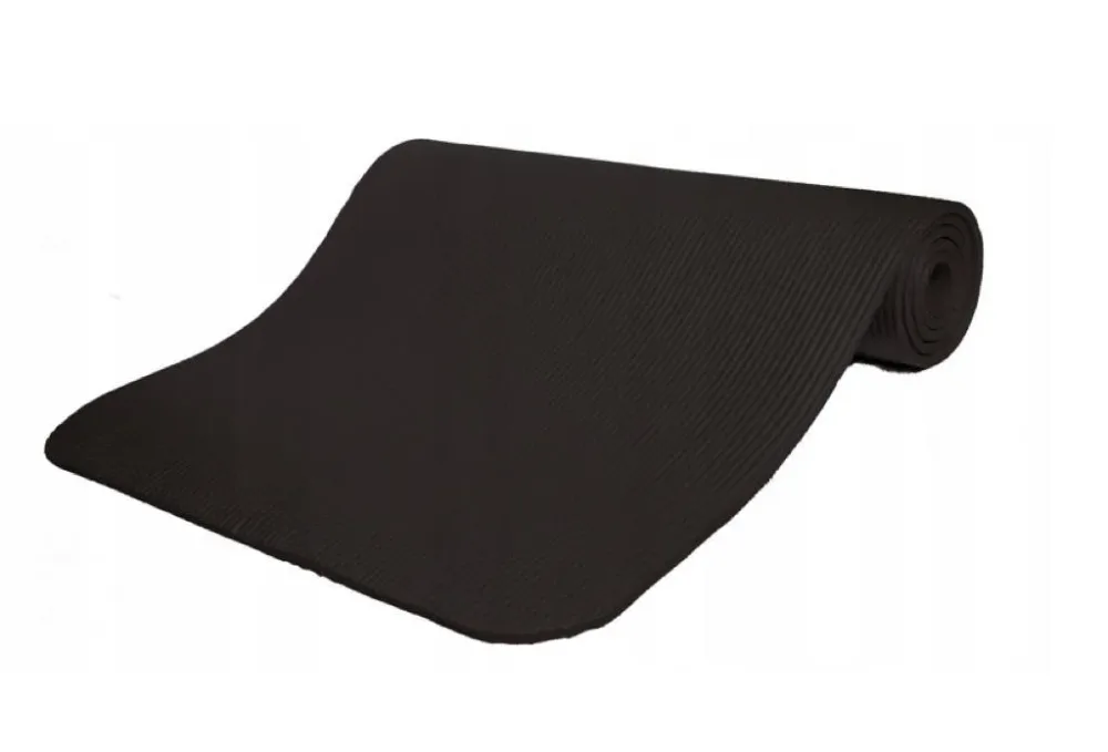 must 1cm joogamatt NBR treeningmatt 180x60x1cm Must - Image 1