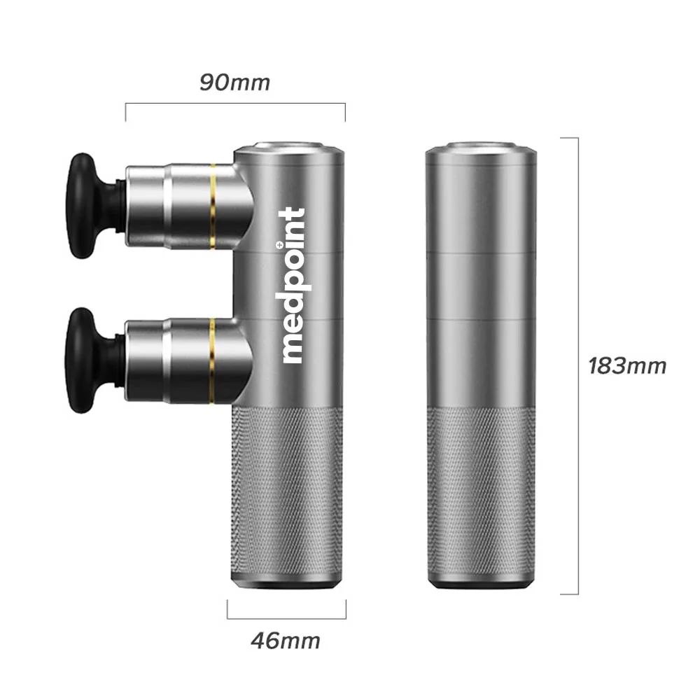 logo-on-duo-gun Medpoint kahe peaga massaažipüstol mini twin, sinine - Image 3