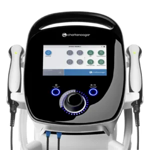 Chattanooga Intelect Mobile 2 ultraheliseade eestvaates, puuteekraan ja aplikaatori hoidikud