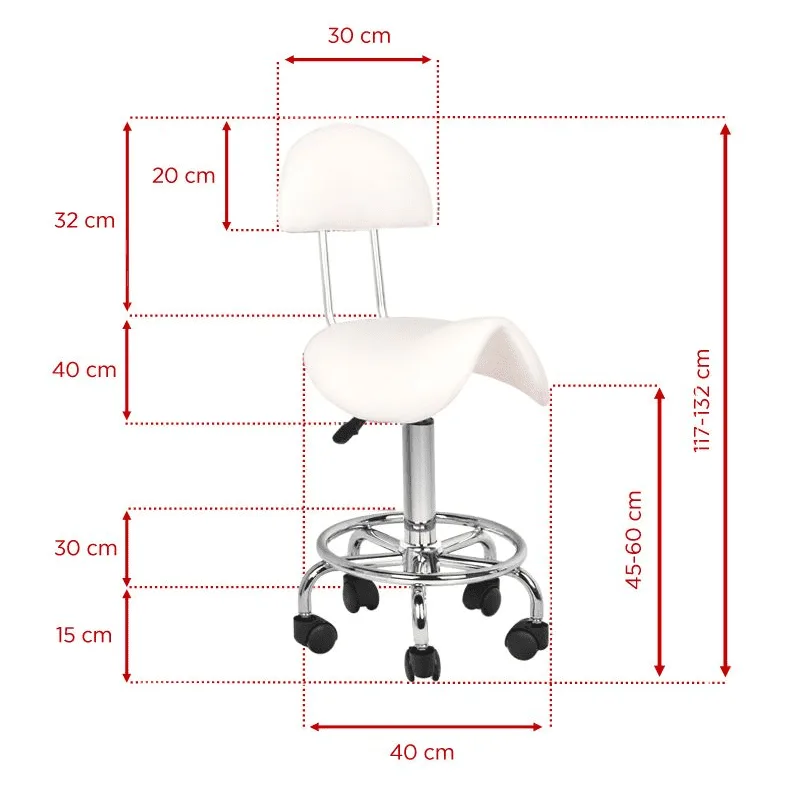 sadultool seljatoega mõõtmed Sadultool seljatoega Ergonoomiline tool professionaalile - Image 6