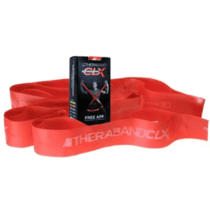 Thera-band-CLX-treeningkumm aasadega punane
