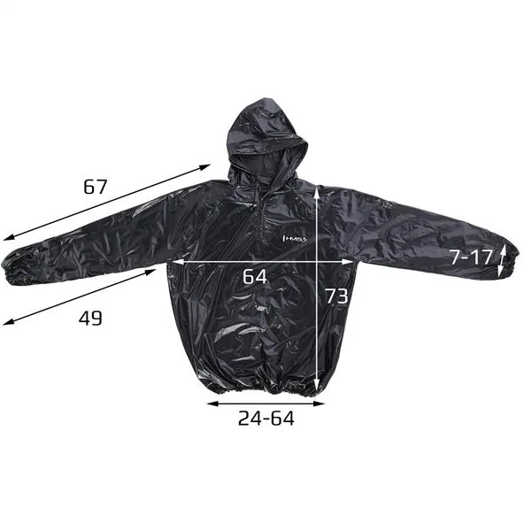 SAUNA SUIT HMS kaalulangetus sportlastele mõõdud