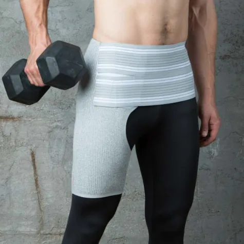 Puusa ja reietugiside Incrediwear hall seljas Puusa ja reietugiside Incrediwear hall seljas
