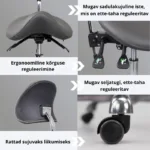 ergonomisks krēsls, seglu krēsls ar atzveltni, Diana Habys