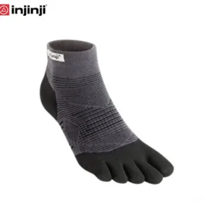 Injinji RUN 2.0 õhukesed keskmise kõrgusega varvassokid Mustad hallid