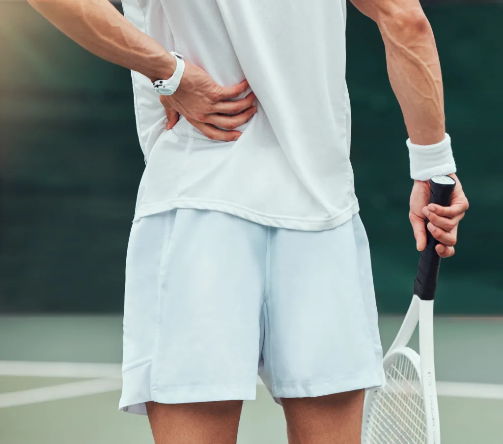 rearview unknown mixed race tennis player sufferin 2026 03 25 04 46 26 utc