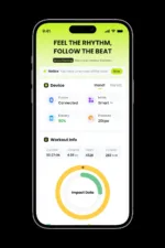 Xtand Patella Strap mobiilirakenduse ekraan