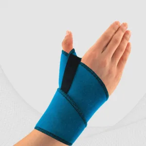 Neopreenist elastne randme ja pöidla ortoos, türkiissinine