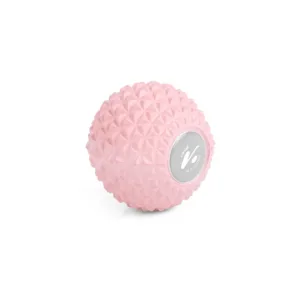 Massaažipall VIVID roosa 10 cm tekstuurse EVA-pinnaga valgel taustal