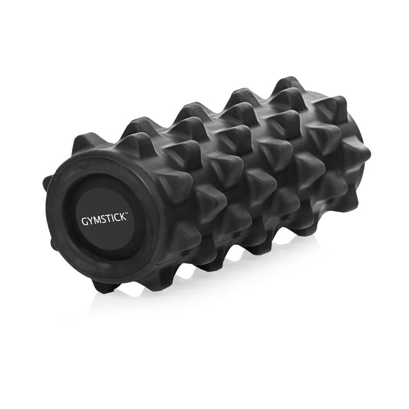 Massaažirull GYMSTICK Fascia Roller 61165 Gymstick Fascia Roller must nuppudega massaažirull 32 cm valgel taustal