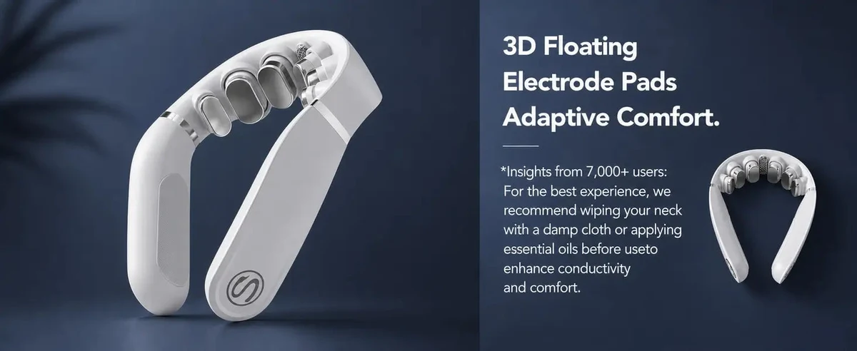GS500-N ujuvad 3D-elektroodpadjad, mis kohanduvad kaela kujuga
