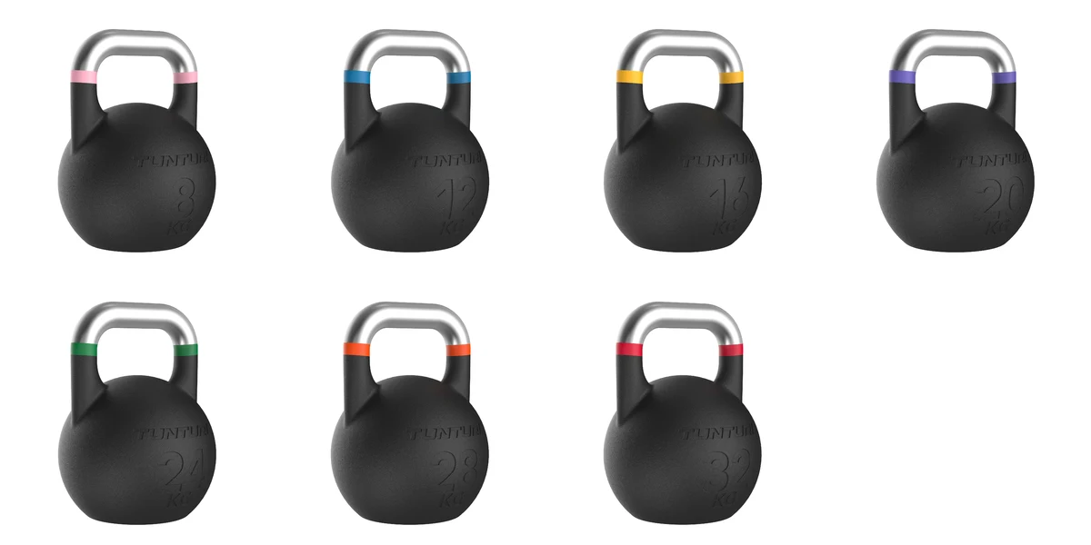 Tunturi Platinum Competition sangpommide värvikodeering 8 kuni 32 kg