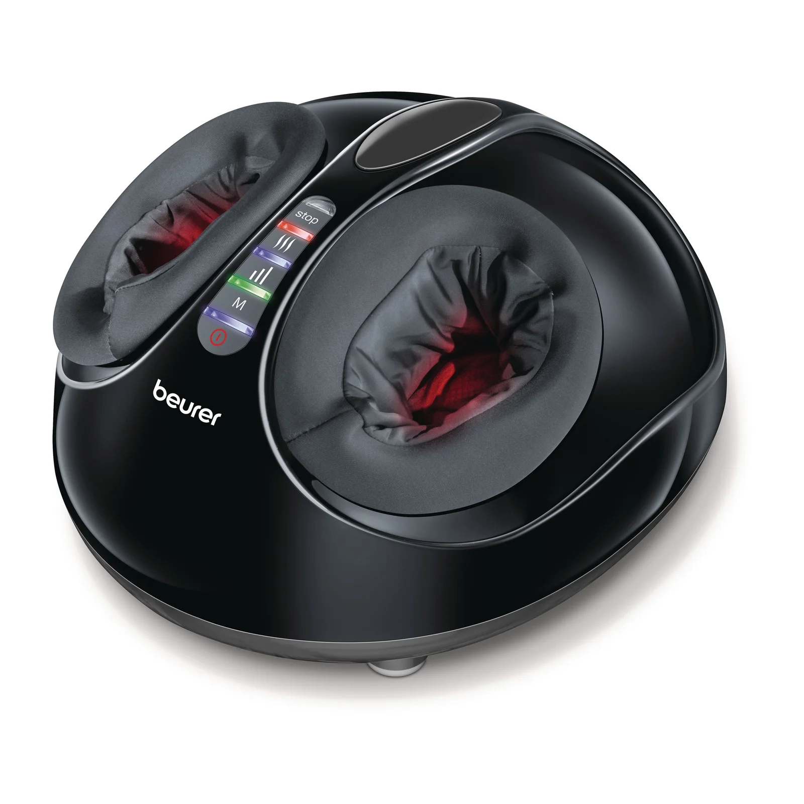 Beurer FM90 Shiatsu jalamassaažiseade õhurõhumassaažiga FM90 Beurer FM90 Shiatsu jalamassaažiseade must, vaade küljelt valgel taustal