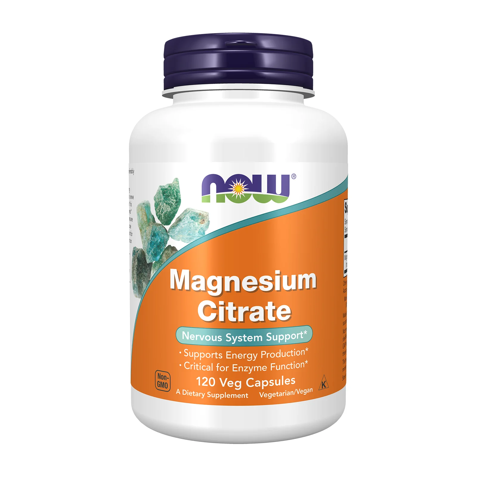 Now Foods, Magnesium Citrate (Magneesiumtsitraat), 120 kapslit – 1042 – pilt 1 NOW Foods magneesiumtsitraat 120 kapslit, tootekood 1042 – purk eestvaates