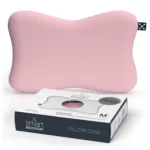 Roosa 100% puuvillane püür SmartSleep Recovery padjal ja originaalpakend
