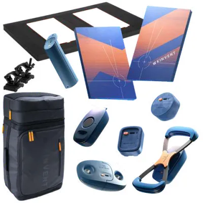 Physio Sport Ultimate pakett: 2 × K-Push (üks Twin käepidemega), K-Grip, K-Bubble, K-Move, K-Pull, K-Deltas, Deltase raam, Nordic-lisatarvik, Duffle kott, Deltase kohver, Excellence-äpp 1 aasta