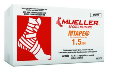 MTape sporditeip, valge, 3,8 cm × 13,7 m — kast 32 rulli