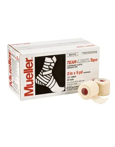 Tear-Light elastikliimside, valge, 5 cm × 4,5 m — kast 24 rulli