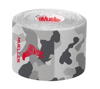 Kinesiology Tape kinesioteip, eellõigatud ribad, hall kamo, 5 cm × 5 m