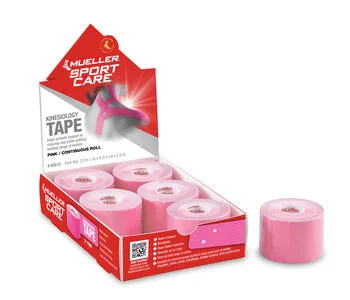 Kinesiology Tape kinesioteip, roosa, 5 cm × 5 m — pakk 6 rulli