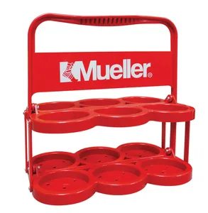 Veepudelite kandekorv, punane, kokkupandav (6 pudelile)
