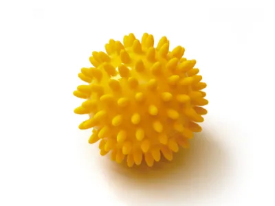 Spiky Ball ogapall 8 cm, kollane, 2 tk