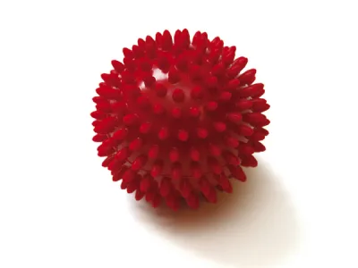 Spiky Ball ogapall 9 cm, punane, 2 tk
