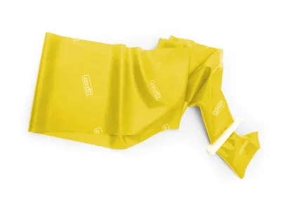 Fitband treeningkumm, kollane (kerge), 7,5 cm × 2 m